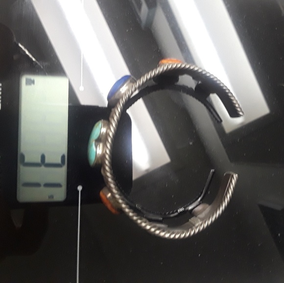 🚫SOLD🚫Vtg Sterling Multi Stone Cuff - Picture 7 of 7